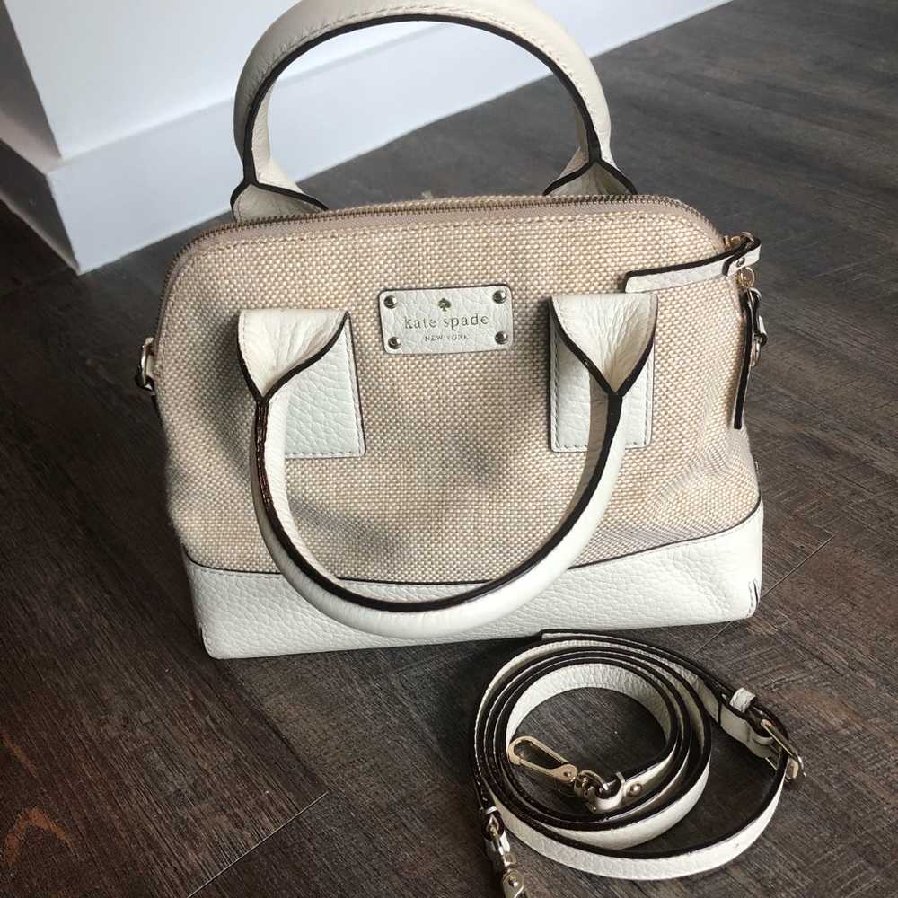 Kate Spade part canvas part leather hand bag
